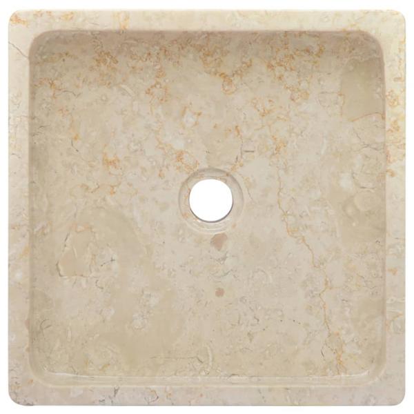 Waschbecken Creme 40x40x10 cm Marmor