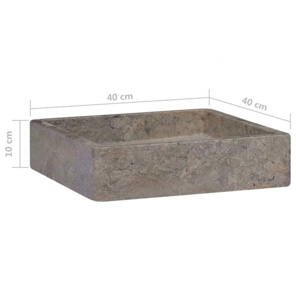 Waschbecken Grau 40x40x10 cm Marmor