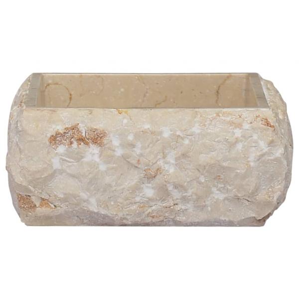 Waschbecken Creme 30x30x13 cm Marmor