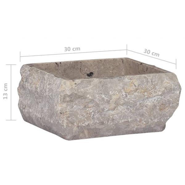 Waschbecken Grau 30x30x13 cm Marmor