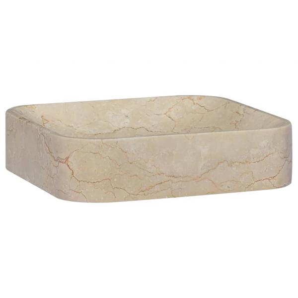 ARDEBO.de - Waschbecken Creme 40x40x10 cm Marmor