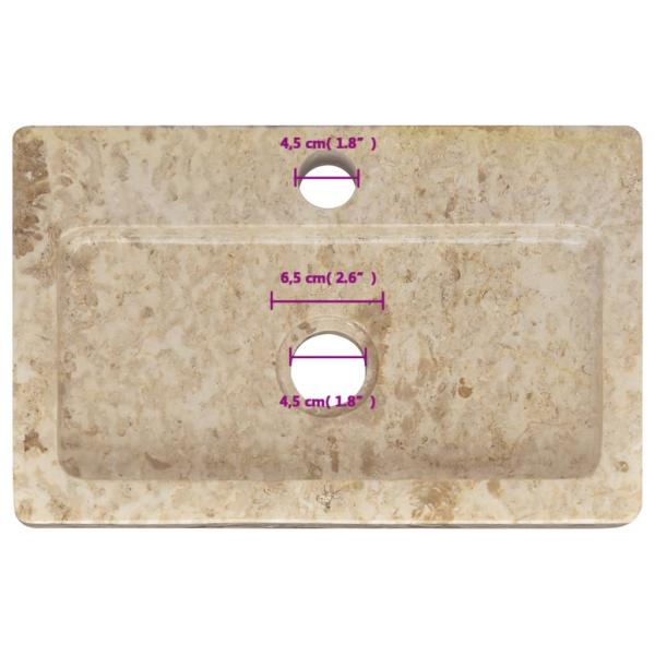 Wandwaschbecken Creme 38x24x6,5 cm Marmor