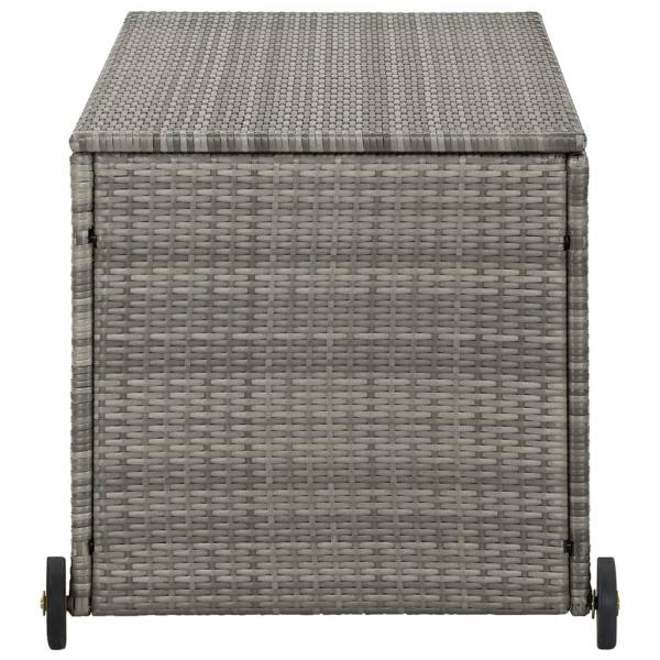 Garten-Auflagenbox Hellgrau 120x65x61 cm Poly Rattan