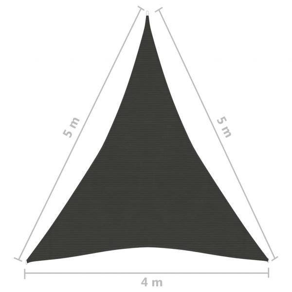 Sonnensegel 160 g/m² Anthrazit 4x5x5 m HDPE