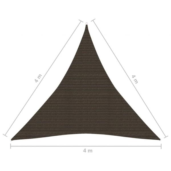 Sonnensegel 160 g/m² Braun 4x4x4 m HDPE