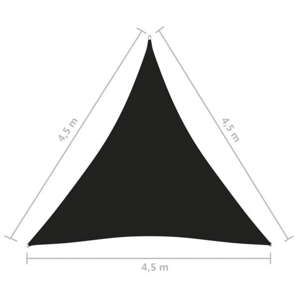 Sonnensegel Oxford-Gewebe Dreieckig 4,5x4,5x4,5 m Schwarz