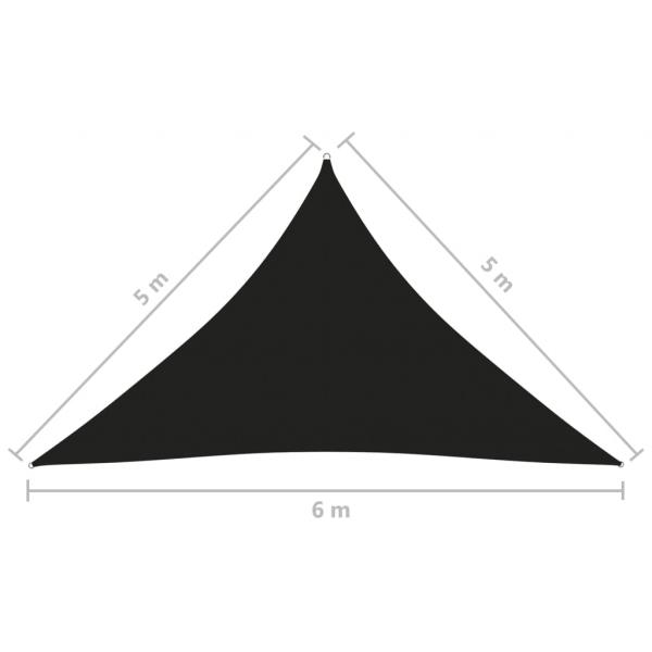 Sonnensegel Oxford-Gewebe Dreieckig 5x5x6 m Schwarz