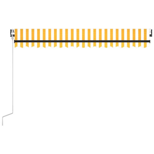 Markise Automatisch Einziehbar 450x300 cm Gelb und Weiß