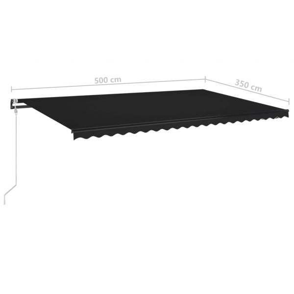 Markise Automatisch Einziehbar 500x350 cm Anthrazit