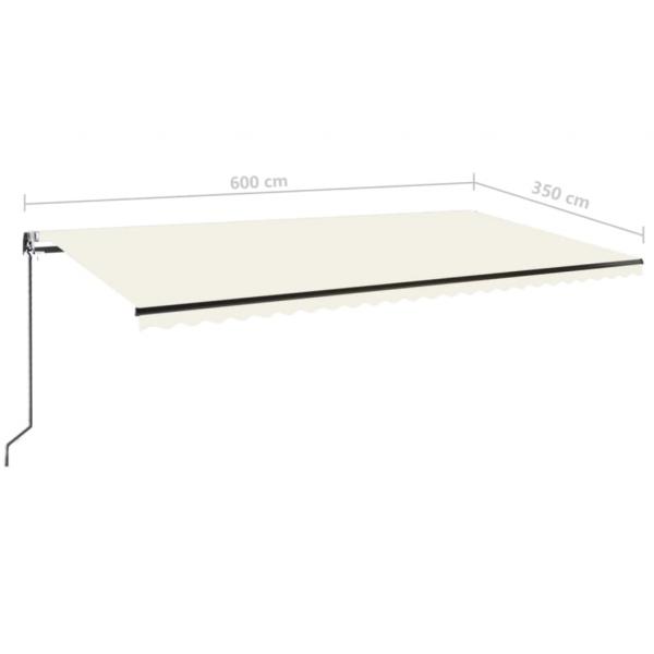 Markise Automatisch Einziehbar 600x350 cm Creme