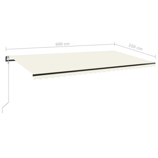 Automatische Markise mit LED & Windsensor 600x350 cm Creme