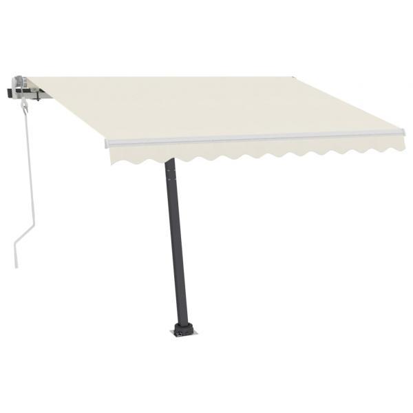 Markise Manuell Einziehbar mit LED 300x250 cm Creme