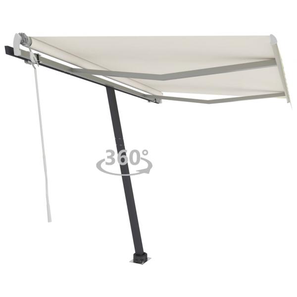 ARDEBO.de - Standmarkise Manuell Einziehbar 350x250 cm Creme