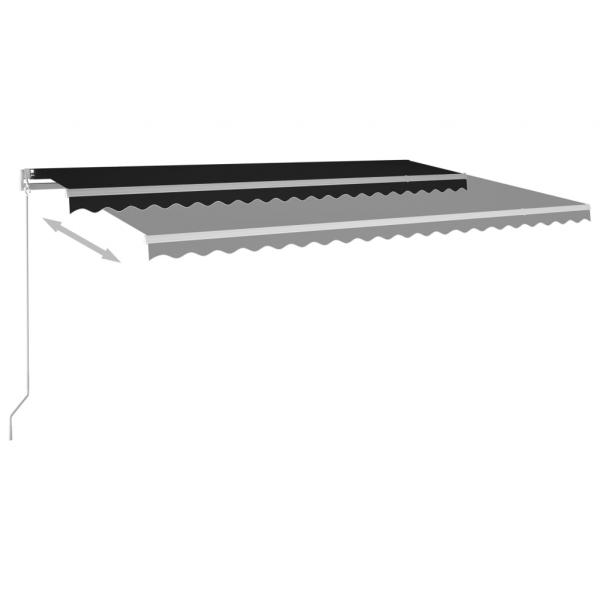 Automatische Markise mit LED & Windsensor 500x300 cm Anthrazit