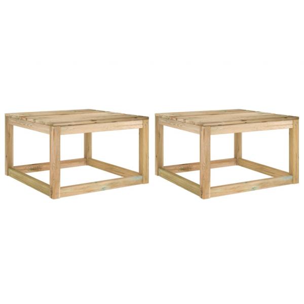 ARDEBO.de - Garten-Palettentische 2 Stk. 60x60x36,5 cm Kiefernholz