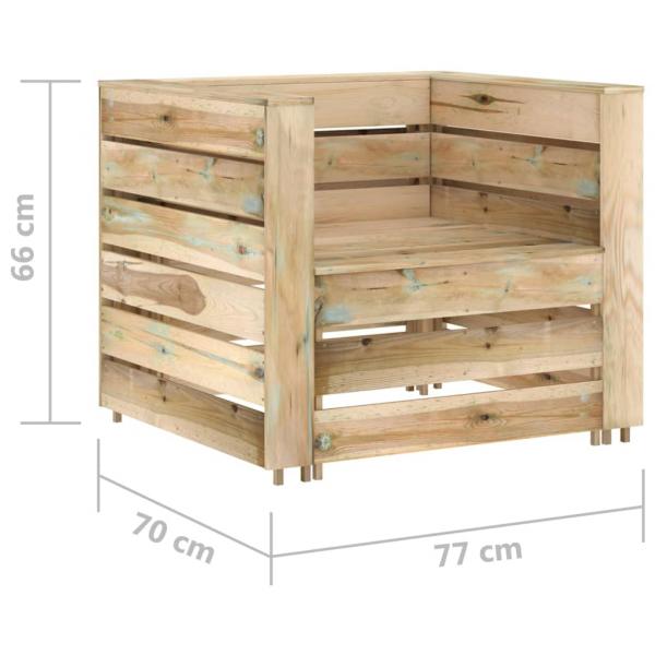 2-tlg. Garten-Lounge-Set aus Paletten Imprägniertes Kiefernholz