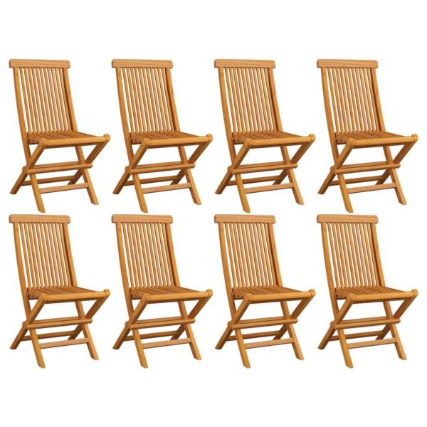 ARDEBO.de - Klappbare Gartenstühle 8 Stk. Massivholz Teak