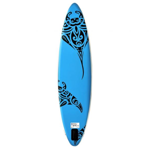 SUP-Board-Set Aufblasbar 320x76x15 cm Blau