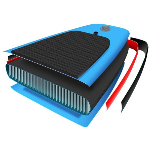 SUP-Board-Set Aufblasbar 320x76x15 cm Blau