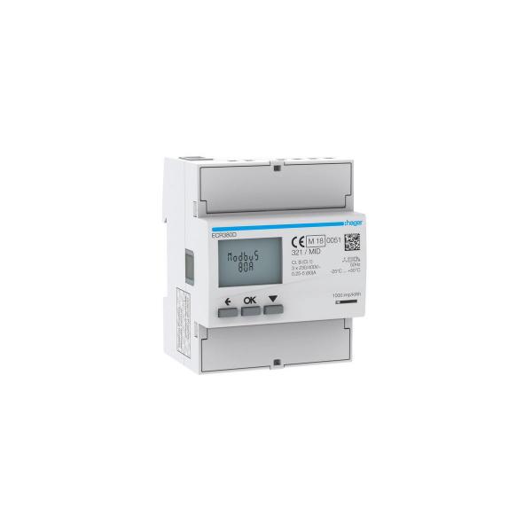 ARDEBO.de Hager ECR380D Energiezähler 3phasig, direkt 80A, 4M, MODBUS, MID