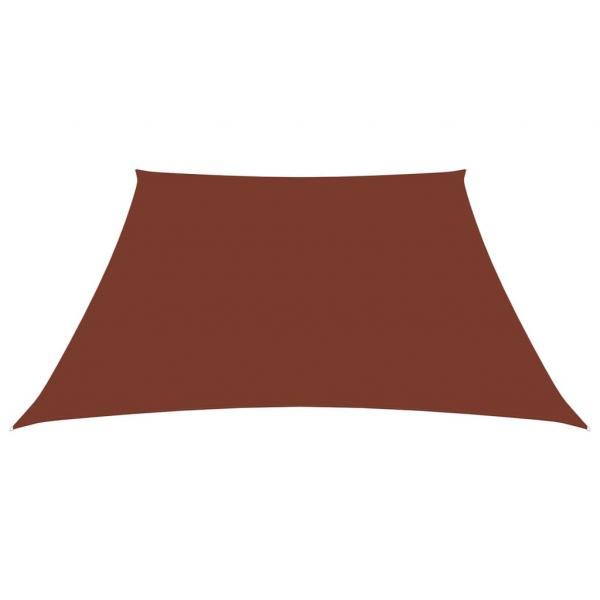 Sonnensegel Oxford-Gewebe Trapezförmig 3/5x4 m Terracotta