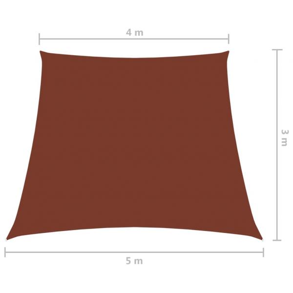 Sonnensegel Oxford-Gewebe Trapezförmig 3/5x4 m Terracotta