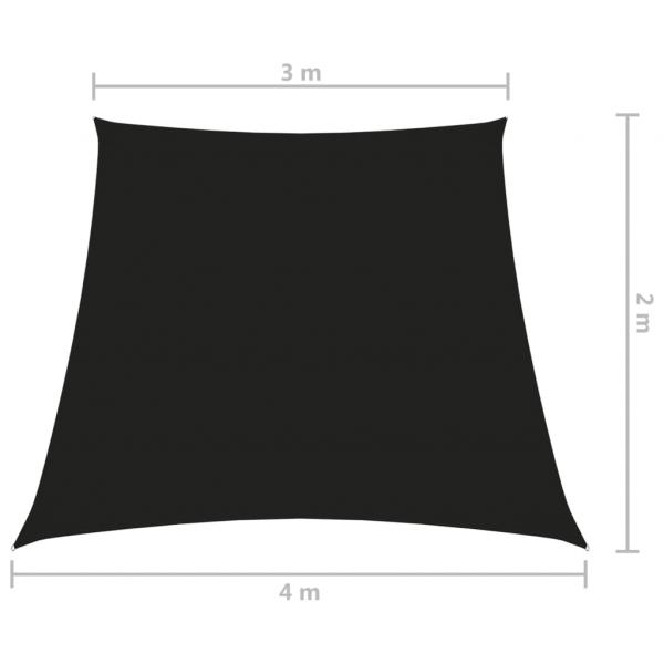 Sonnensegel Oxford-Gewebe Trapezförmig 2/4x3 m Schwarz