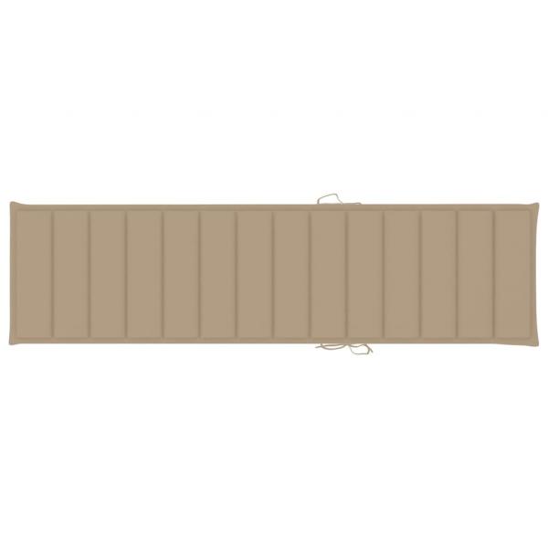 Sonnenliegen-Auflage Beige 200x50x3 cm Oxford-Gewebe