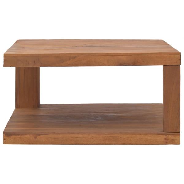 Couchtisch 65x65x33 cm Teak Massivholz 