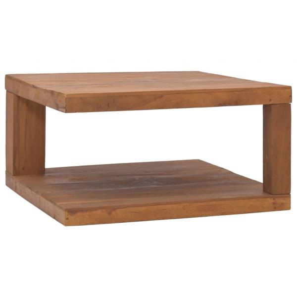 Couchtisch 65x65x33 cm Teak Massivholz 