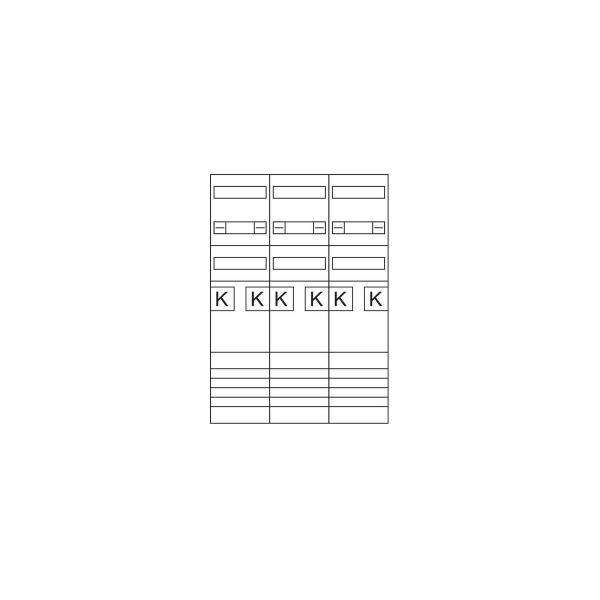 ARDEBO.de Hager ZL3EH66 Komplettfeld, univers Z, 6 Zählerplätze, BKE-I, Hauptschalter, H=1050mm, 3-feld