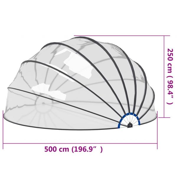 Pool-Kuppel 500x250 cm