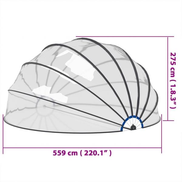 Pool-Kuppel 559x275 cm