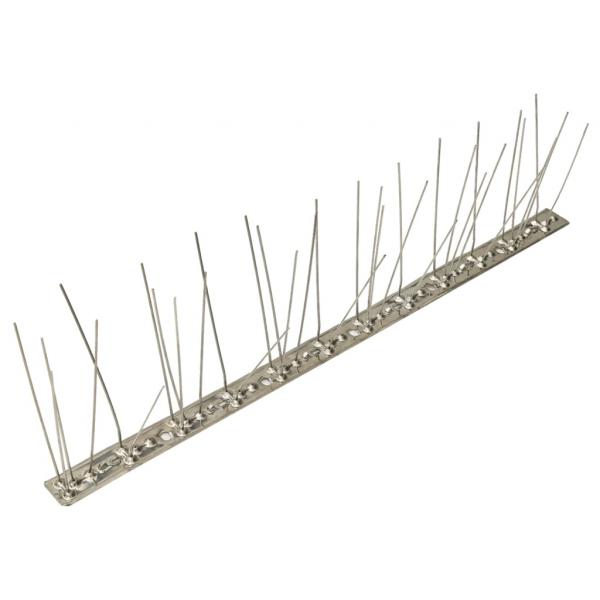 40-tlg. Taubenabwehr Spikes-Set Edelstahl 20 m 5-reihig