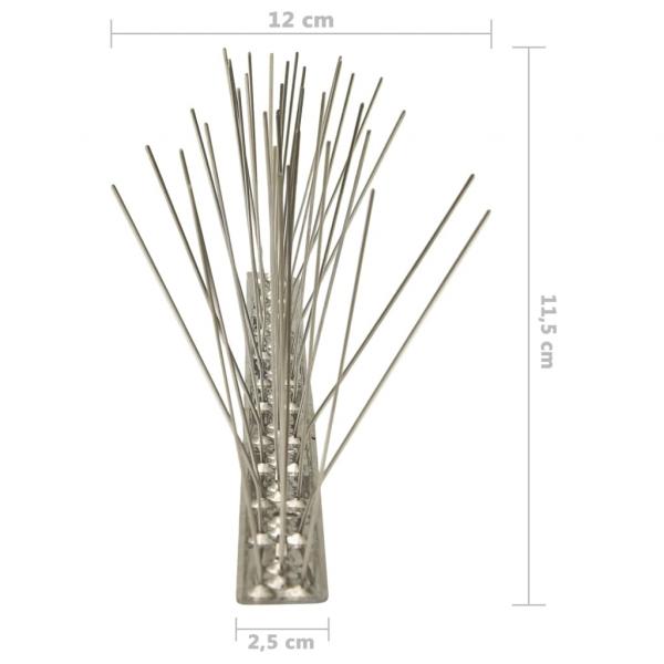 40-tlg. Taubenabwehr Spikes-Set Edelstahl 20 m 5-reihig