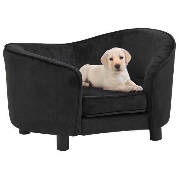 ARDEBO.de - Hundesofa Schwarz 69x49x40 cm Plüsch   