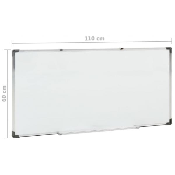 Magnetisches Whiteboard Weiß 110x60 cm Stahl 