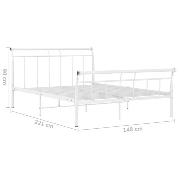 Bettgestell Weiß Metall 140x200 cm