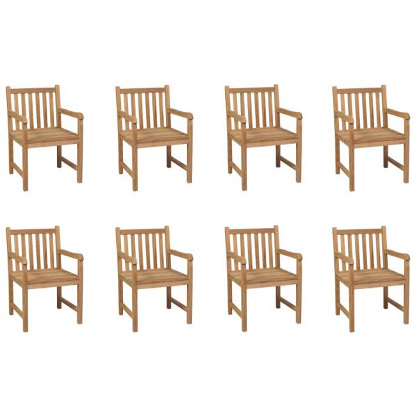 ARDEBO.de - Gartenstühle 8 Stk. Massivholz Teak