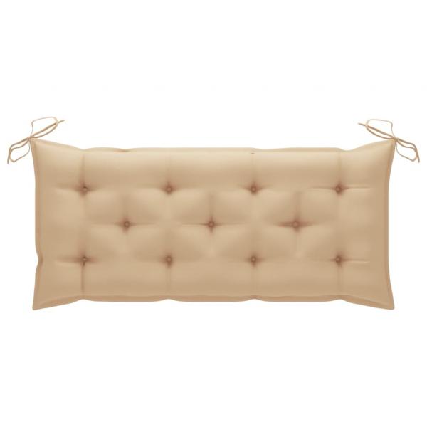 Gartenbank-Auflagen 2 Stk. Beige 120x50x7 cm Oxford-Gewebe