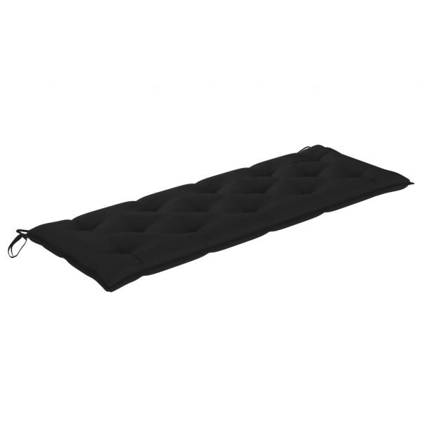 Gartenbank-Auflagen 2 Stk. Schwarz 150x50x7 cm Oxford-Gewebe