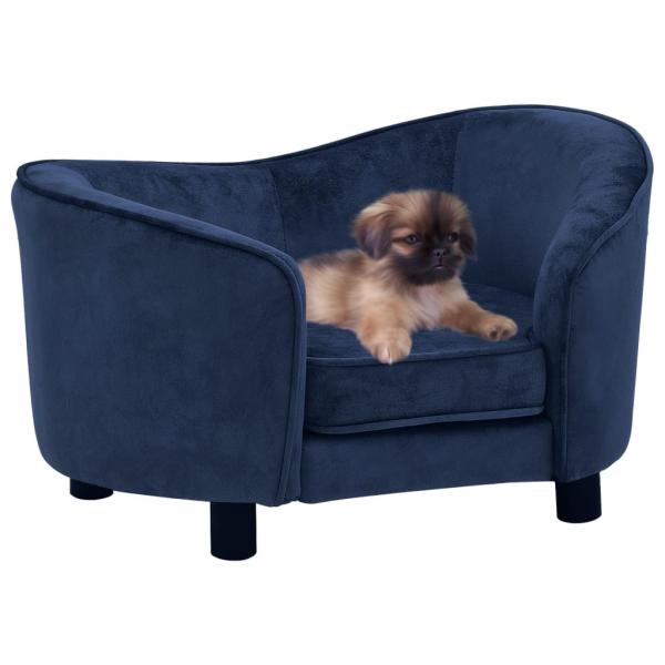 ARDEBO.de - Hundesofa Blau 69x49x40 cm Plüsch   