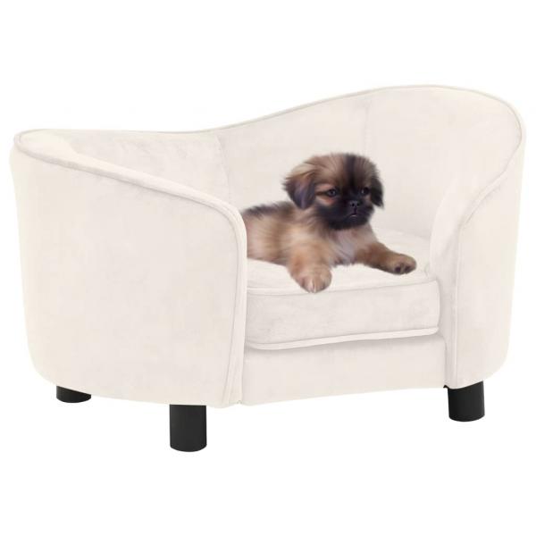 ARDEBO.de - Hundesofa Creme 69x49x40 cm Plüsch