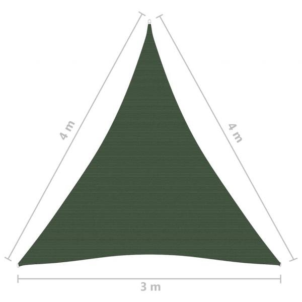 Sonnensegel 160 g/m² Dunkelgrün 3x4x4 m HDPE