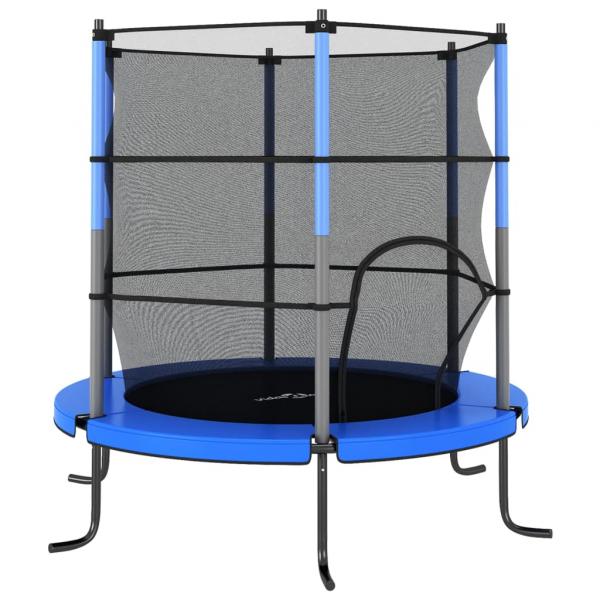 Trampolin mit Sicherheitsnetz Rund 140x160 cm Blau