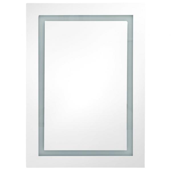 LED-Bad-Spiegelschrank Betongrau 50x13x70 cm