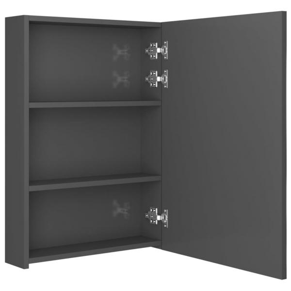 LED-Spiegelschrank fürs Bad Glänzend Grau 50x13x70 cm