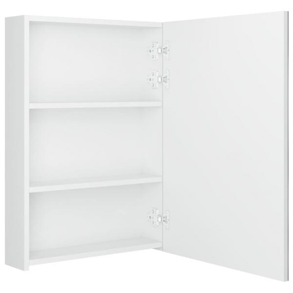 LED-Spiegelschrank fürs Bad Glänzend Weiß 50x13x70 cm