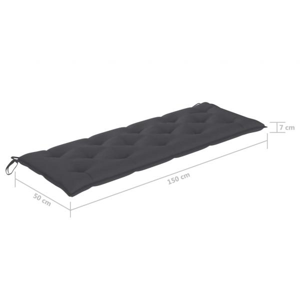 Gartenbank-Auflagen 2 Stk. Anthrazit 150x50x7 cm Oxford-Gewebe