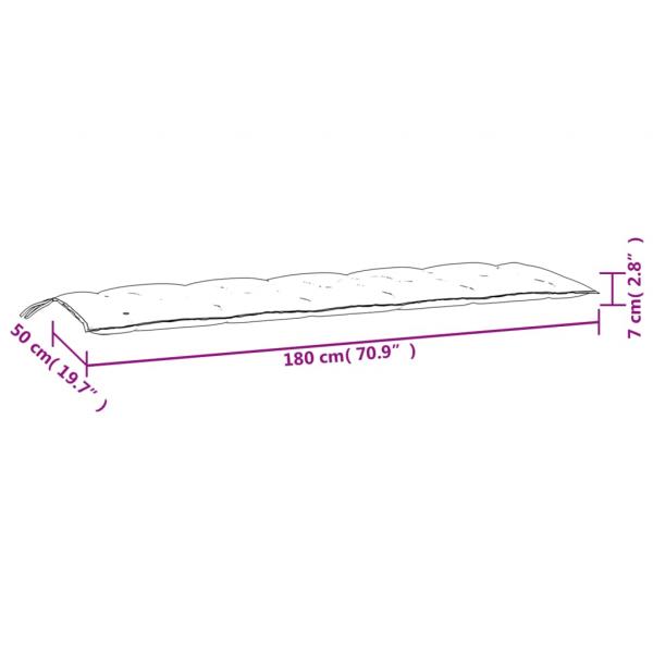 Gartenbank-Auflagen 2 Stk. Cremeweiß 180x50x7 cm Oxford-Gewebe